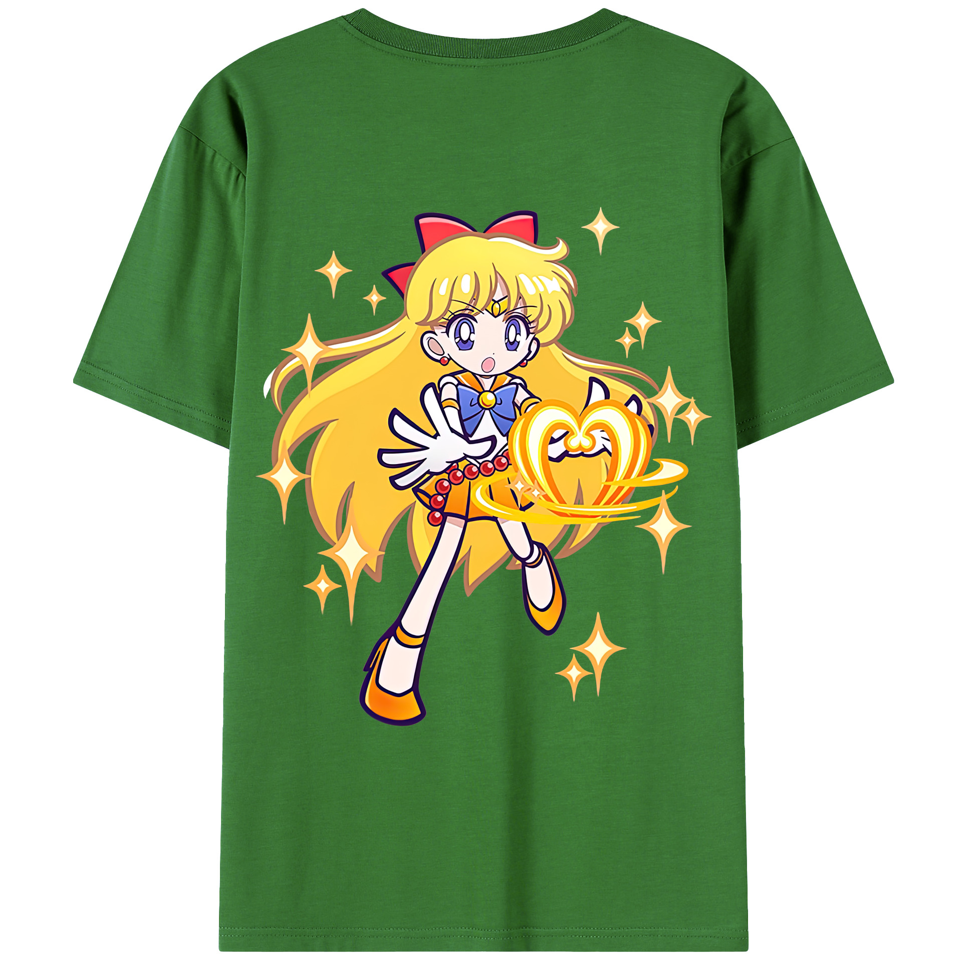 （画像用） 美少女戦士セーラームーン 愛野 美奈子 あいの みなこ Sailor Moon Aino Minako レディース半袖Tシャツ(バックプリント)